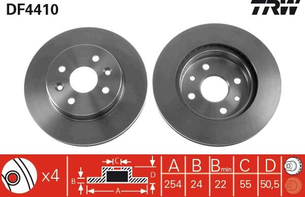 TRW DF4410 - Jarrulevy inparts.fi