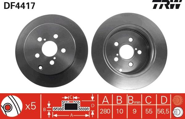 TRW DF4417 - Jarrulevy inparts.fi