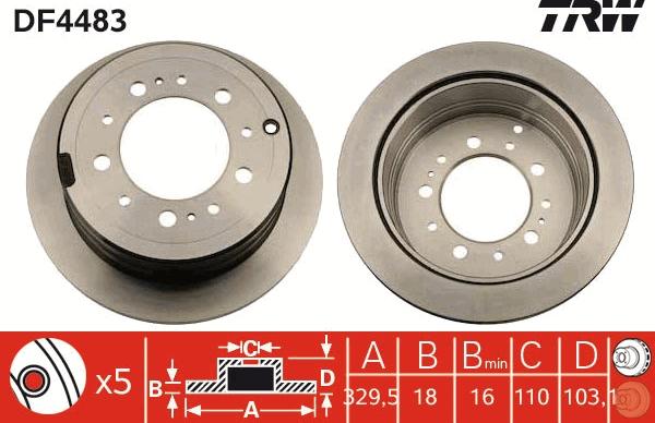 TRW DF4483 - Jarrulevy inparts.fi