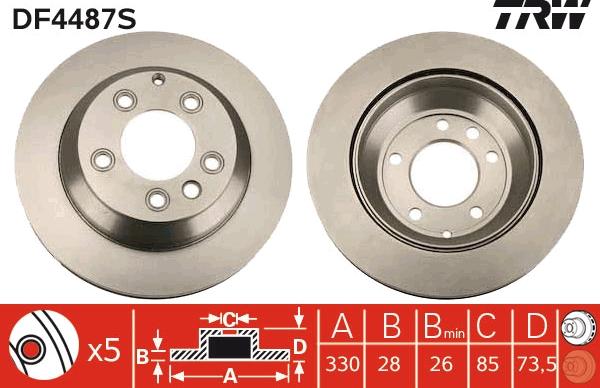 TRW DF4487S - Jarrulevy inparts.fi