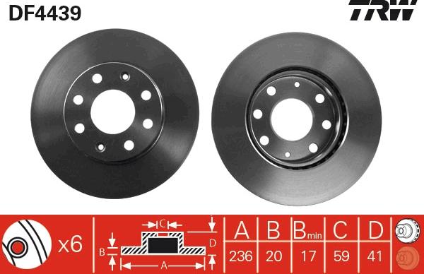 TRW DF4439 - Jarrulevy inparts.fi