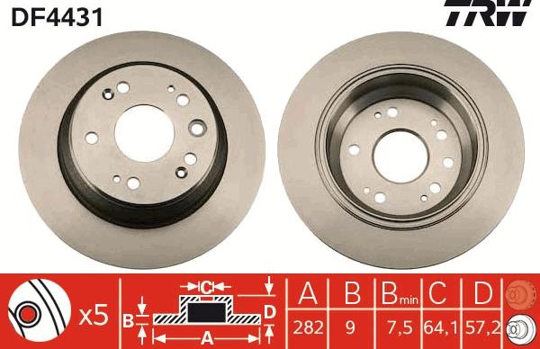 TRW DF4431 - Jarrulevy inparts.fi