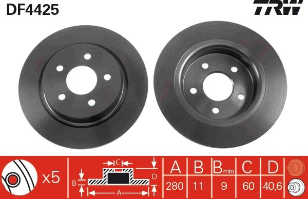 TRW DF4425 - Jarrulevy inparts.fi