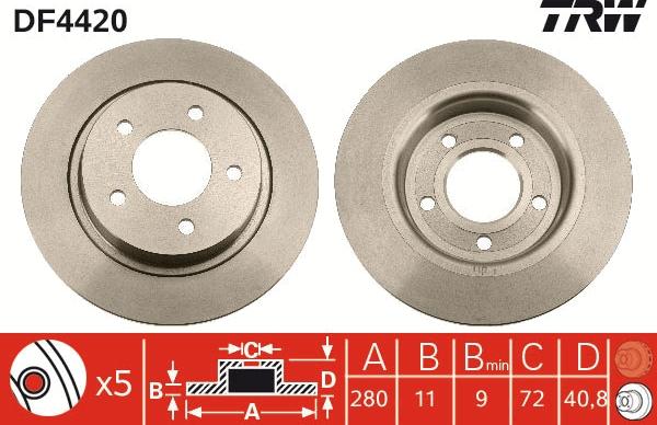 TRW DF4420 - Jarrulevy inparts.fi