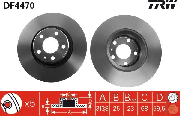 TRW DF4470 - Jarrulevy inparts.fi