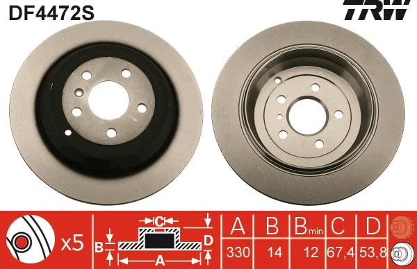 TRW DF4472S - Jarrulevy inparts.fi