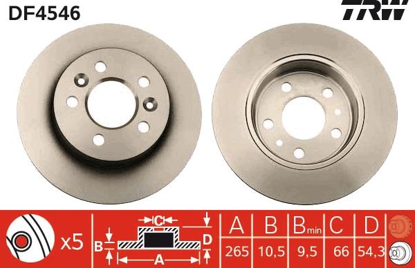 TRW DF4546 - Jarrulevy inparts.fi