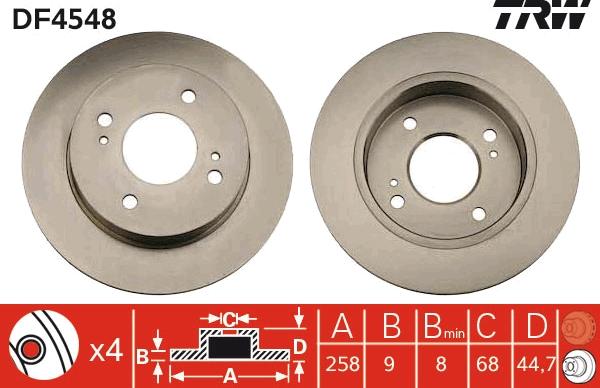 TRW DF4548 - Jarrulevy inparts.fi