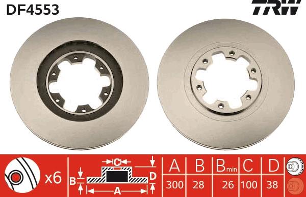 TRW DF4553 - Jarrulevy inparts.fi