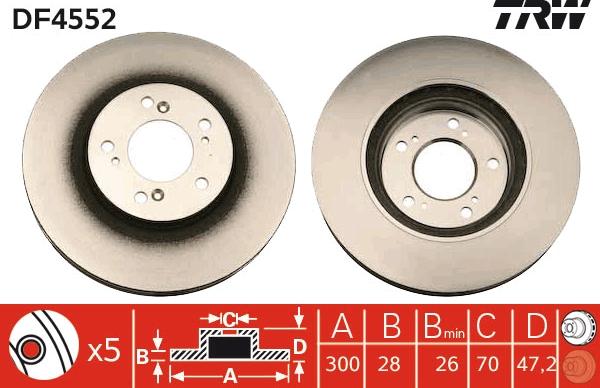 TRW DF4552 - Jarrulevy inparts.fi