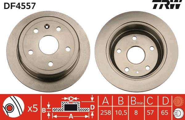 TRW DF4557 - Jarrulevy inparts.fi