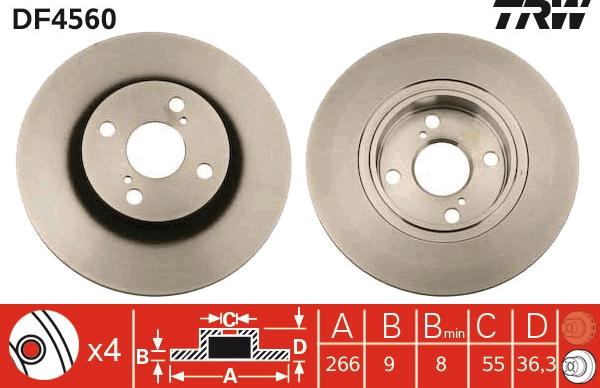 TRW DF4560 - Jarrulevy inparts.fi