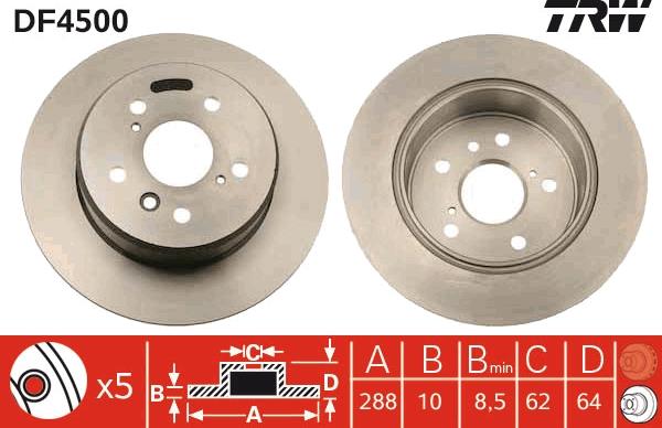 TRW DF4500 - Jarrulevy inparts.fi