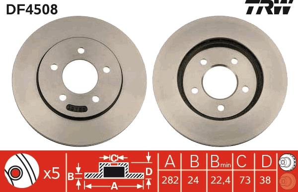 TRW DF4508 - Jarrulevy inparts.fi