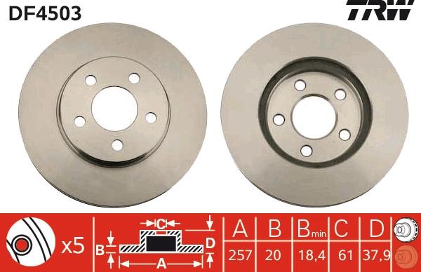 TRW DF4503 - Jarrulevy inparts.fi