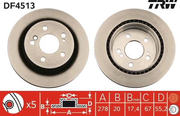 TRW DF4513 - Jarrulevy inparts.fi