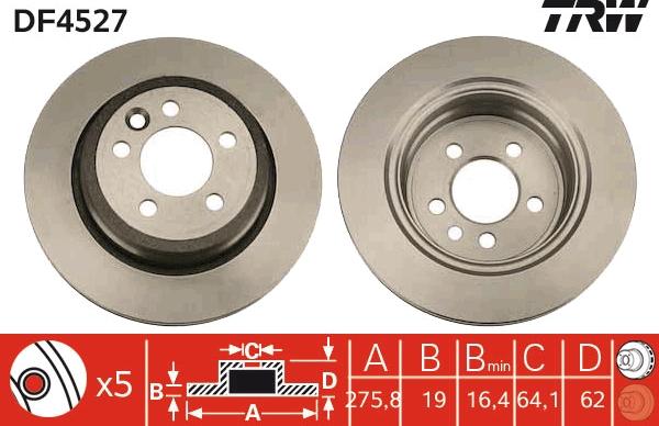 TRW DF4527 - Jarrulevy inparts.fi