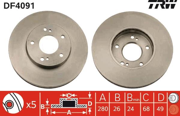 TRW DF4091 - Jarrulevy inparts.fi