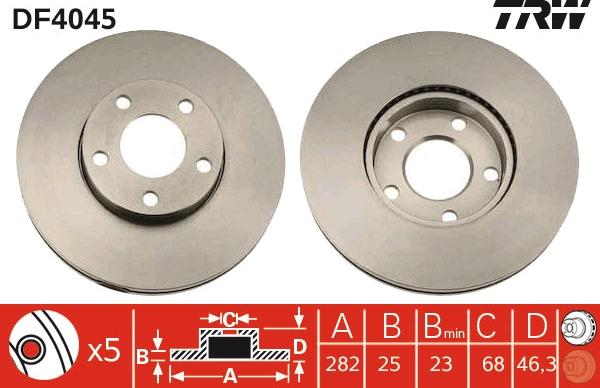 TRW DF4045 - Jarrulevy inparts.fi