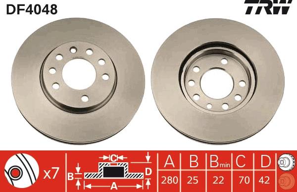 TRW DF4048 - Jarrulevy inparts.fi