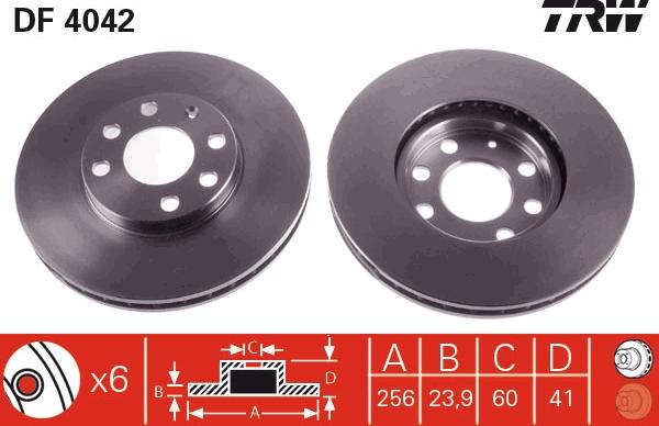 TRW DF4042 - Jarrulevy inparts.fi