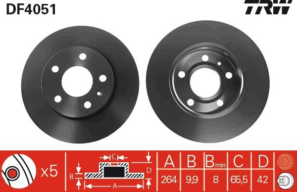 TRW DF4051 - Jarrulevy inparts.fi