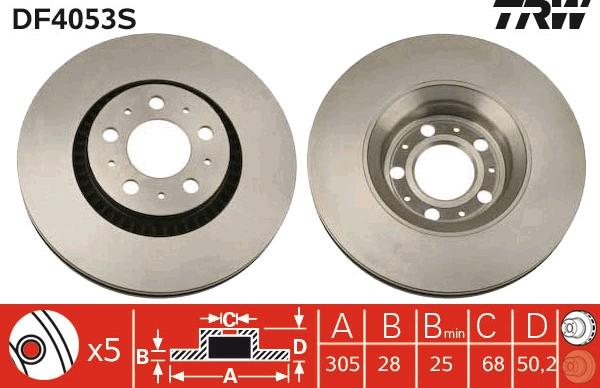 TRW DF4053S - Jarrulevy inparts.fi