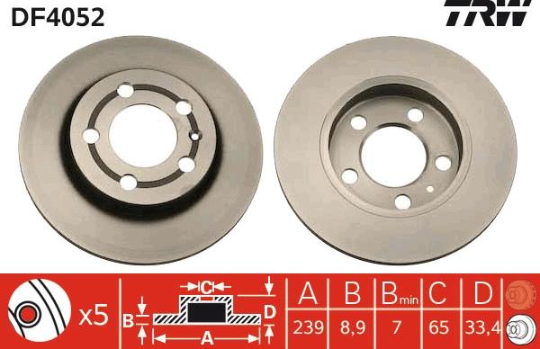 TRW DF4052 - Jarrulevy inparts.fi