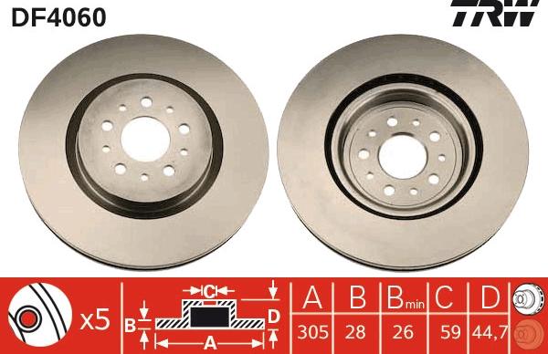 TRW DF4060 - Jarrulevy inparts.fi