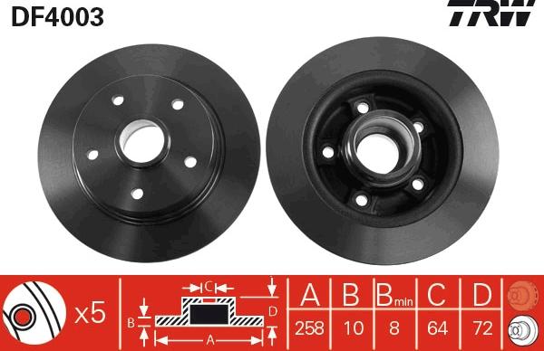 TRW DF4003 - Jarrulevy inparts.fi