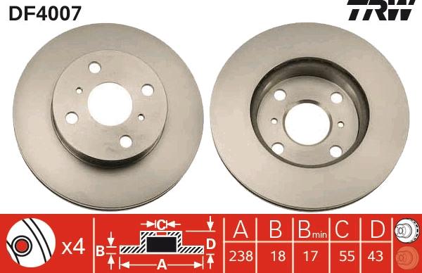 TRW DF4007 - Jarrulevy inparts.fi