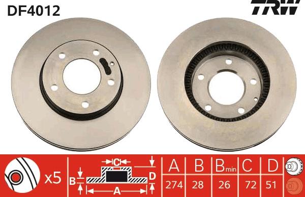 TRW DF4012 - Jarrulevy inparts.fi