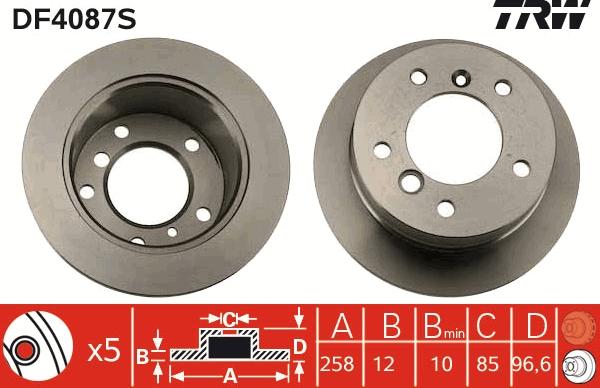 TRW DF4087S - Jarrulevy inparts.fi