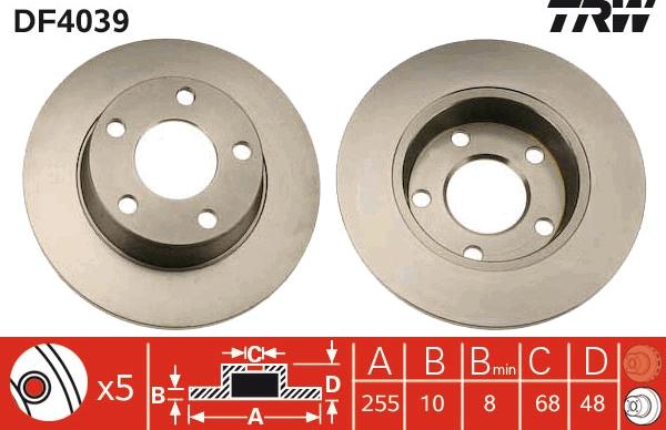 TRW DF4039 - Jarrulevy inparts.fi