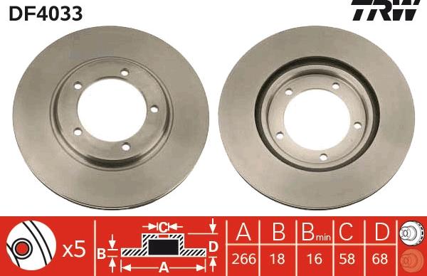 TRW DF4033 - Jarrulevy inparts.fi