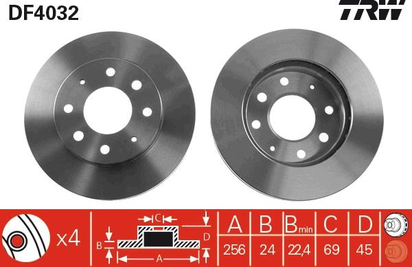 TRW DF4032 - Jarrulevy inparts.fi