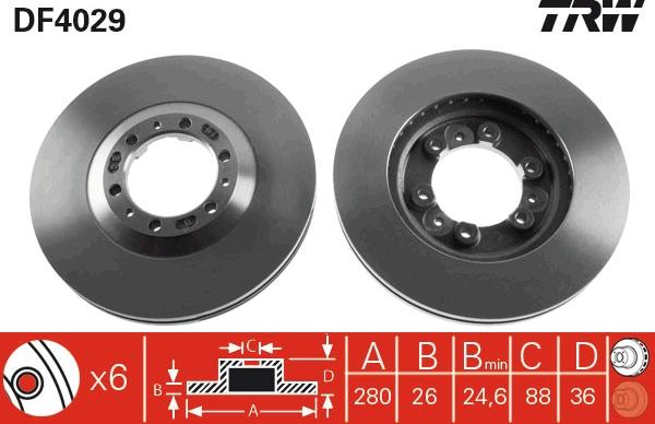 TRW DF4029 - Jarrulevy inparts.fi