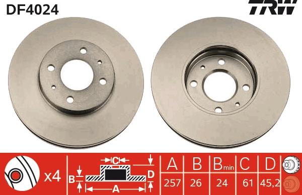 TRW DF4024 - Jarrulevy inparts.fi