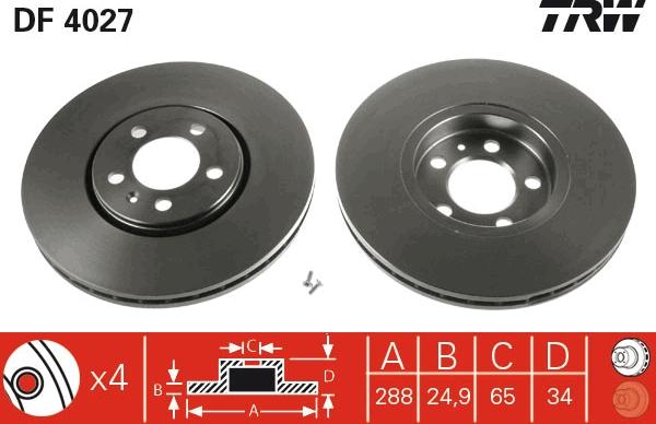 TRW DF4027 - Jarrulevy inparts.fi