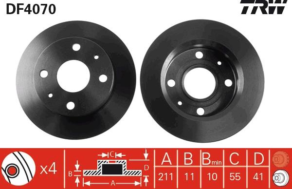 TRW DF4070 - Jarrulevy inparts.fi