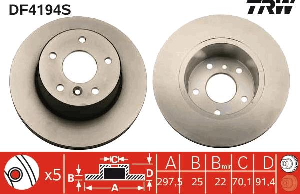 TRW DF4194S - Jarrulevy inparts.fi