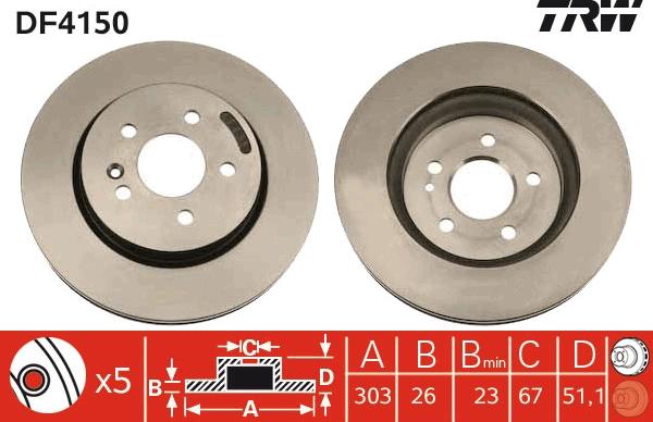 TRW DF4150 - Jarrulevy inparts.fi