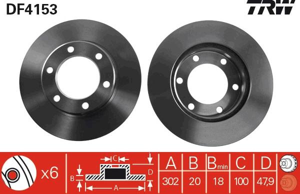 TRW DF4153 - Jarrulevy inparts.fi