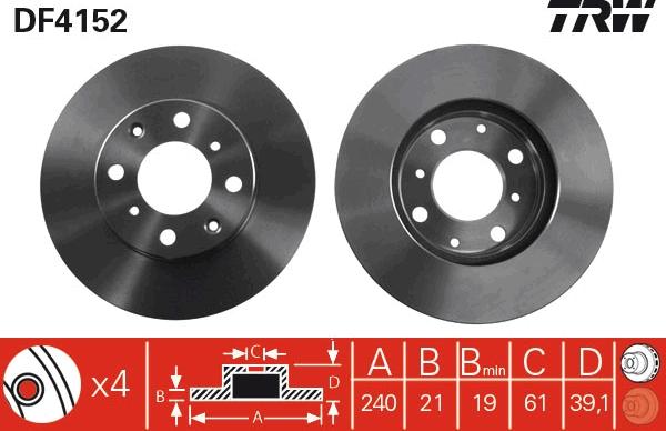 TRW DF4152 - Jarrulevy inparts.fi