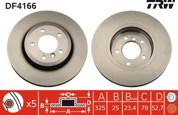 TRW DF4166 - Jarrulevy inparts.fi