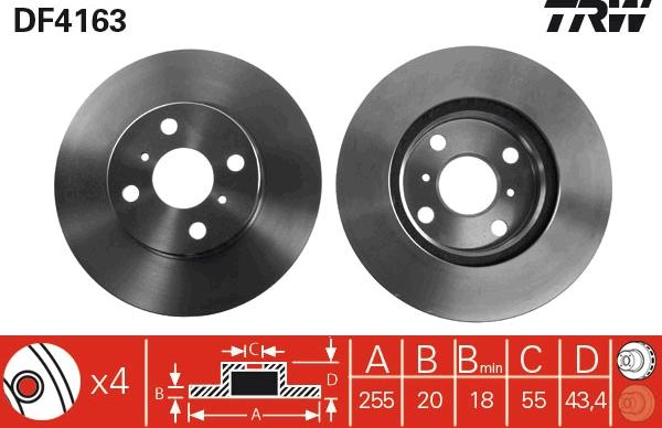 TRW DF4163 - Jarrulevy inparts.fi