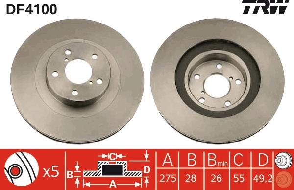 TRW DF4100 - Jarrulevy inparts.fi