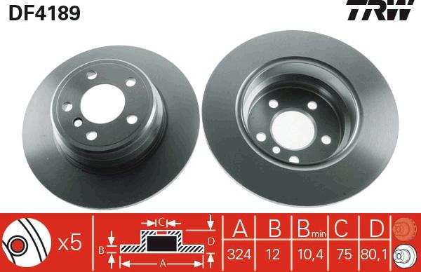 TRW DF4189 - Jarrulevy inparts.fi