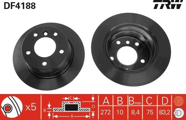 TRW DF4188 - Jarrulevy inparts.fi