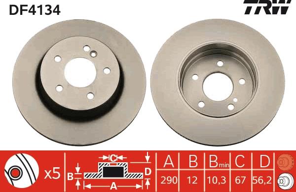 TRW DF4134 - Jarrulevy inparts.fi